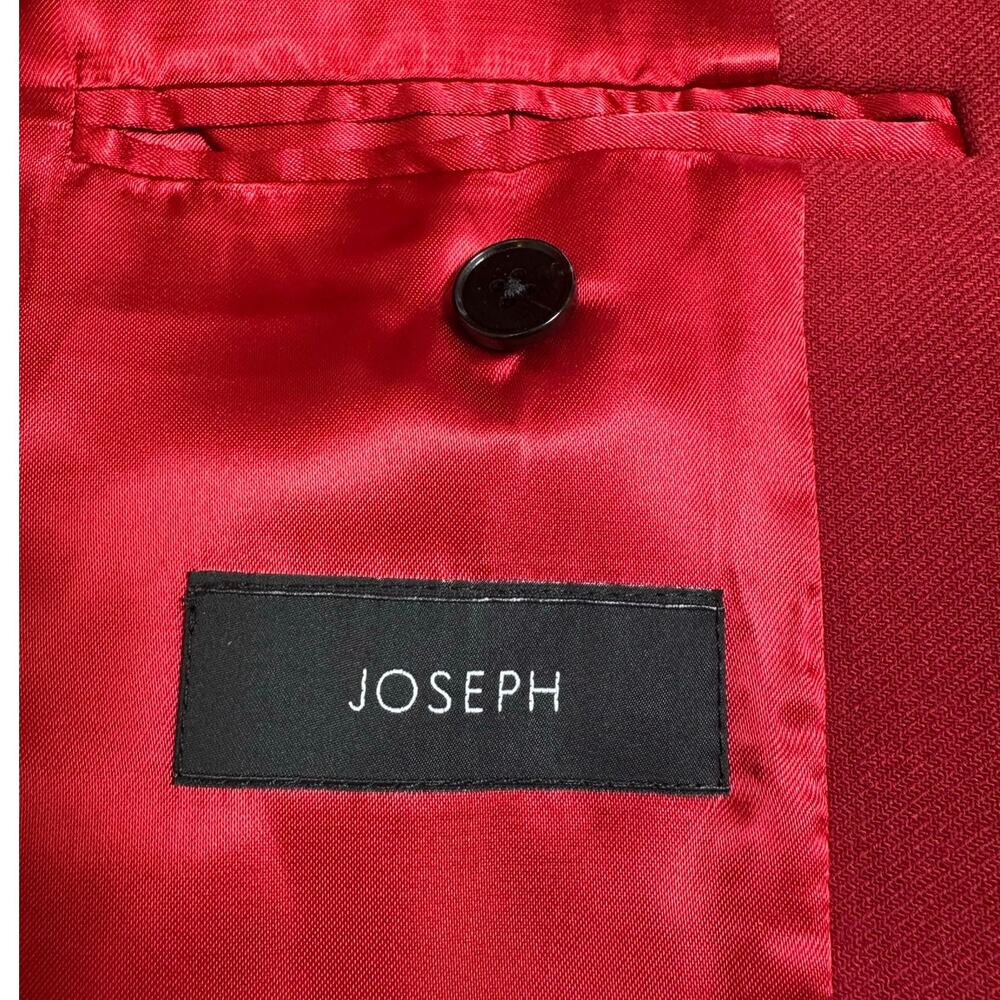 JOSEPH London Red Tailored Wool Blazer Coat Womens Sz 38=6 Designer Jacket NWOT - Picture 6 of 10